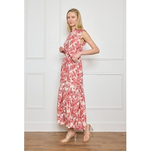 SCARPY CREATION ROBE SANS MANCHE LONGUE BRODERIE ANGLAISE<br>Rose