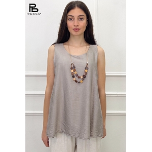 SCARPY CREATION TOP AVEC COLLIER<br>Gris