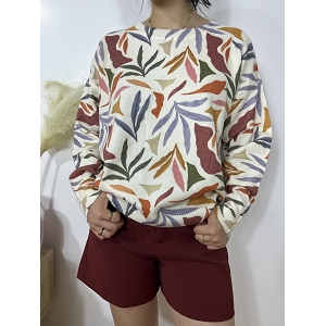 SCARPY CREATION PULL AUTOMNALE FLEURS<br>Beige