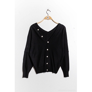 SCARPY CREATION GILET PULL REVERSIBLE<br>Noir