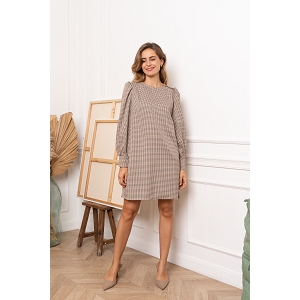 SCARPY CREATION ROBE PRINCE DE GALLES<br>Beige