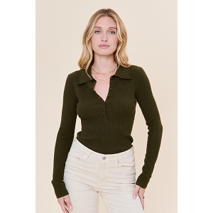 SCARPY CREATION POLO LAINE COTON<br>Vert