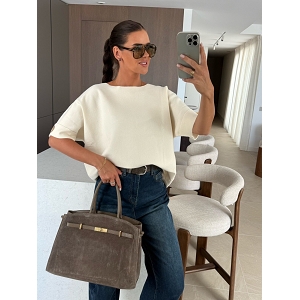 SCARPY CREATION PULL BOUTON DOREE<br>Blanc