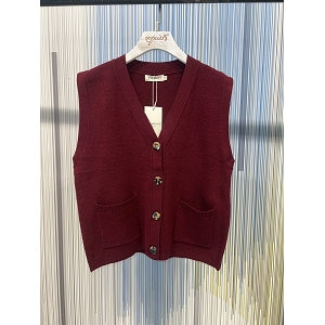 SCARPY CREATION GILET AVEC BOUTON<br>Rouge
