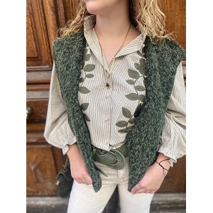 SCARPY CREATION GILET SANS BOUTON<br>Vert