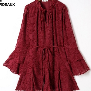 SCARPY CREATION ROBE COURTE VELOURS<br>Rouge