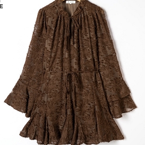 SCARPY CREATION ROBE COURTE VELOURS<br>Marron