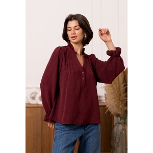 SCARPY CREATION CHEMISSIER DEUX BOUTON<br>Rouge