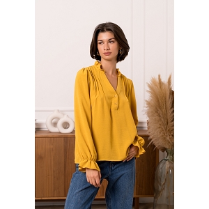 SCARPY CREATION CHEMISSIER DEUX BOUTON<br>Jaune