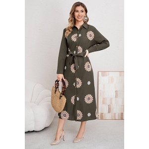 SCARPY CREATION ROBE CHIC CEINTURE<br>Vert