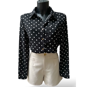 SCARPY CREATION CHEMISE POIS<br>Noir