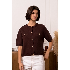 SCARPY CREATION GILET TOP<br>Marron