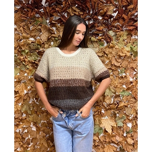 SCARPY CREATION PULL RAYURE<br>Beige