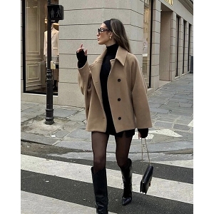 SCARPY CREATION MANTEAUX COURT OVERSIZE<br>Naturel