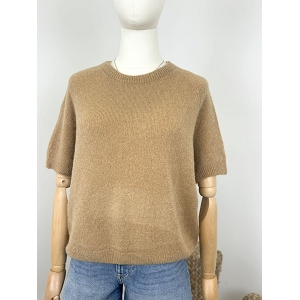 SCARPY CREATION PULL MANCHE COURTE ALPAGA<br>Marron