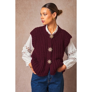 SCARPY CREATION GILLET GROS BOUTON<br>Rouge