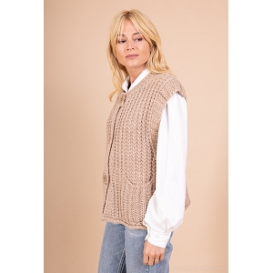 SCARPY CREATION GILLET GROS BOUTON<br>Gris