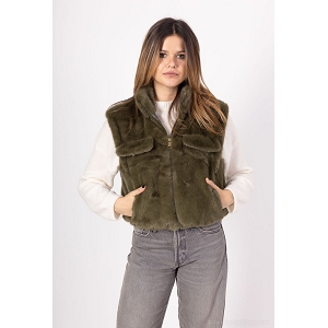 SCARPY CREATION GILET FOURRURE<br>Vert