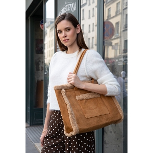 SCARPY CREATION SAC CABAS COMME DU DAIM<br>Naturel