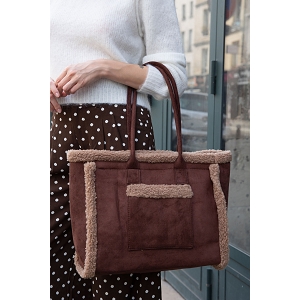 SCARPY CREATION SAC CABAS COMME DU DAIM<br>Marron