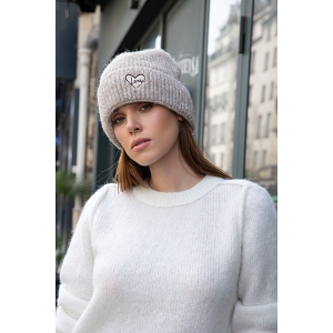 SCARPY CREATION BONNET POLAIRE AU REVERS LOVELY<br>Gris