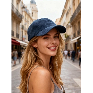 SCARPY CREATION CASQUETTE VELOURS<br>Bleu
