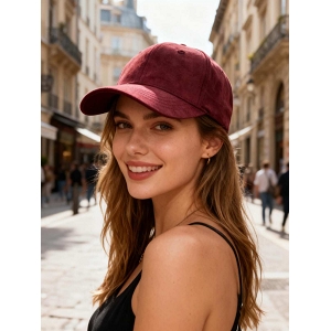 SCARPY CREATION CASQUETTE VELOURS<br>Rouge