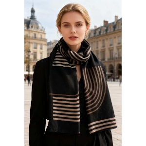 SCARPY CREATION ECHARPE RAYURES<br>Noir