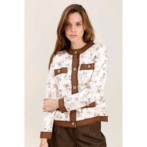 SCARPY CREATION CARDIGAN BI MATIERE<br>Beige