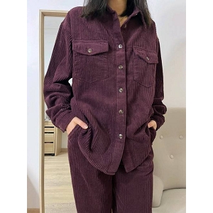 SCARPY CREATION VESTE COTE DE VELOUR<br>Rouge