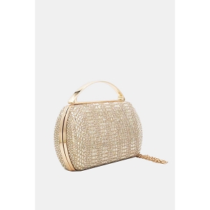 SCARPY CREATION POCHETTE SOIREE STRASS<br>Or