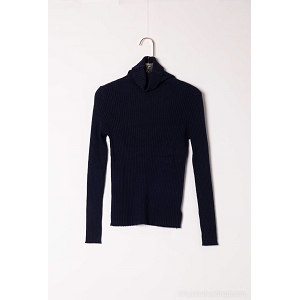 SCARPY CREATION SOUS PULL COL ROULE<br>Noir