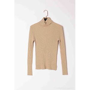 SCARPY CREATION SOUS PULL COL ROULE<br>Marron