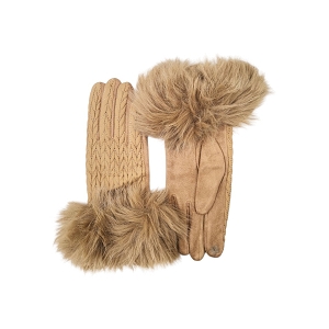 SCARPY CREATION GANT TACTILE  MANCHON TRESSE<br>Marron