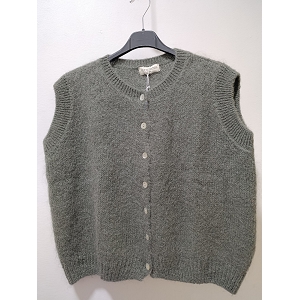 SCARPY CREATION GILET COL ROND<br>Vert