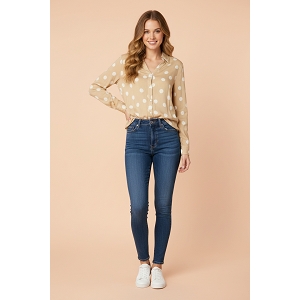 SCARPY CREATION CHEMISE POIS<br>Beige