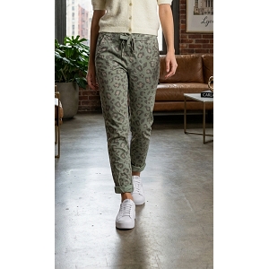 SCARPY CREATION PANTALON LEOPARD<br>Vert