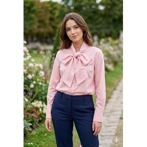 SCARPY CREATION CHEMISE GRAND NOEUD<br>Rose