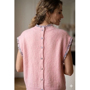 SCARPY CREATION GILET INVERSÉ<br>Rose