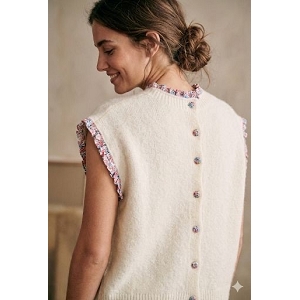 SCARPY CREATION GILET INVERSÉ<br>Beige