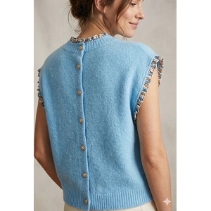SCARPY CREATION GILET INVERSÉ<br>Bleu