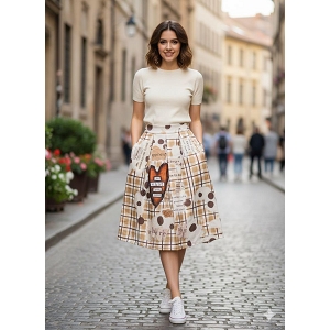 SCARPY CREATION JUPE IMPRIMEE<br>Beige