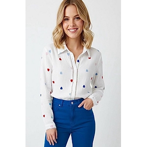 SCARPY CREATION CHEMISE COEUR<br>Blanc