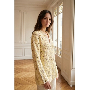 SCARPY CREATION CHEMISIER BRODE<br>Jaune