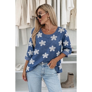 SCARPY CREATION BLOUSE DENIM<br>Bleu