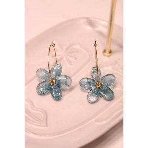 SCARPY CREATION BOUCLE OREILLE FLORALE<br>Bleu