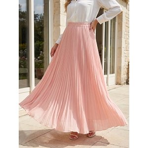 SCARPY CREATION JUPE LONGUE EN MOUSSELIN<br>Rose