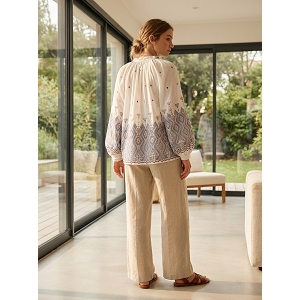 SCARPY CREATION CHEMISE MANCHES BOUFFANTES<br>Blanc