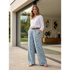 SCARPY CREATION PANTALON JEANS FLUIDE<br>Bleu