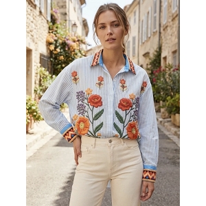 SCARPY CREATION CHEMISE IMPRIMEE<br>Bleu